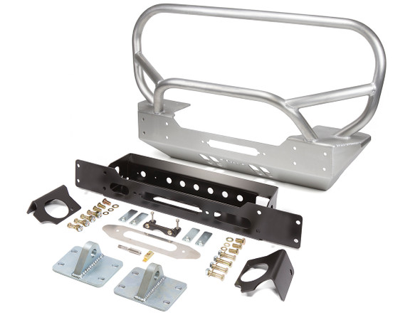 Genright Lo-Profile Winch Guard/Grille Guard Front Bumper, Aluminum, Jeep Wrangler JK