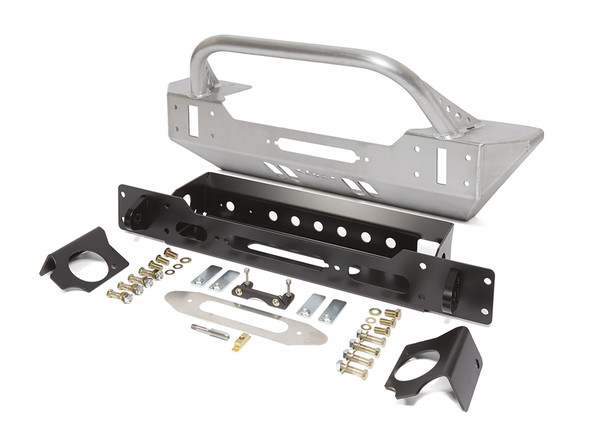GenRight JK Low Profile Winch Guard Front Bumper - Aluminum FBB8345