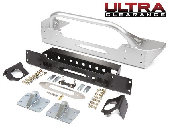 GenRight JK Ultra Clearance LO-PRO Winch Guard Front Bumper - Aluminum FBB8355