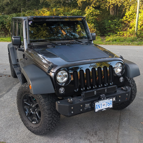 Cascadia 4x4 Jeep Wrangler JK VSS System - 100 WATT Hood Solar Panel